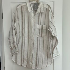 Women’s linen stripe shirt